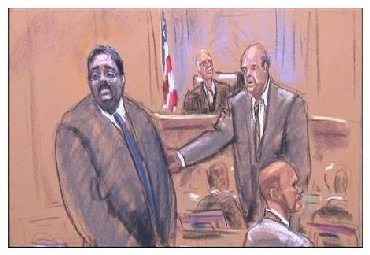 Raj Rajaratnam is seen during his trial in New York in this artist sketch.