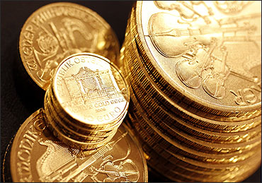Wiener Philharmoniker gold coins.