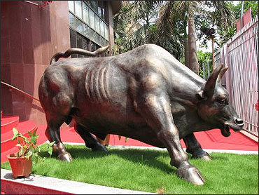 The bull in front of BSE.