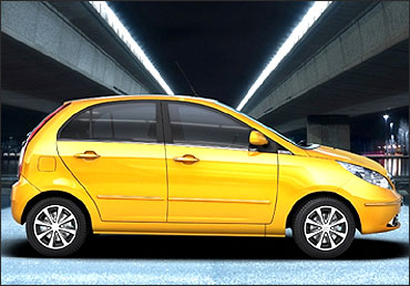 Side view of new Indica Vista.
