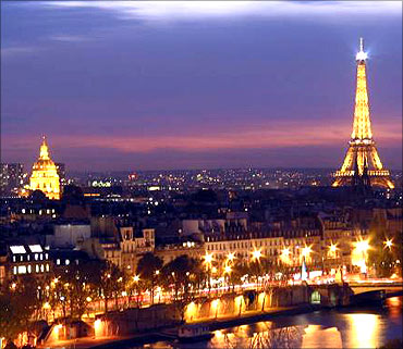 Paris at night.
