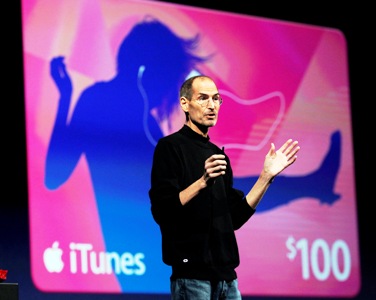 Steve Jobs discusses iCloud service at the Apple Worldwide Developers Conference in San Francisco.