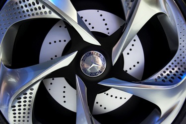 Wheel of Mercedes-Benz A Class concept car.