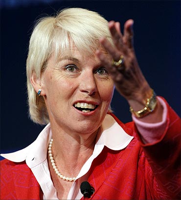 MD of Westpac Banking Corporation Gail Kelly speaks at the Wall Street Journal CEO Council meet.