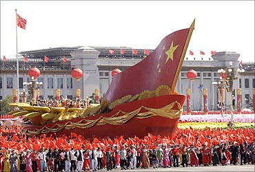 A parade in China