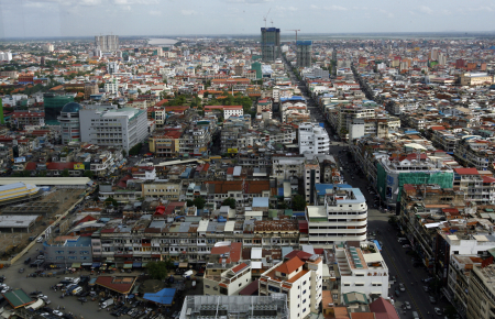 A view of Phnom Penh.