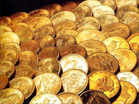 Gold coins.