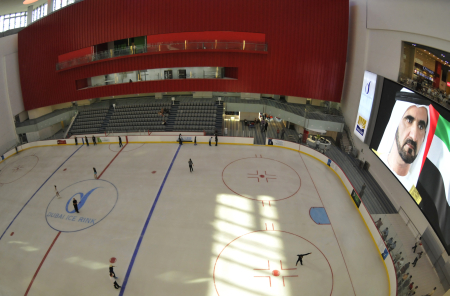 An Olympic-sized ice rink at the Dubai Mall.