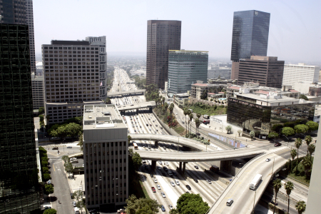 Southern view of downtown Los Angeles.