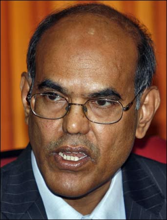 Reserve Bank of India Governor D Subbarao.