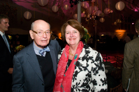 Howard Solomon with his wife.