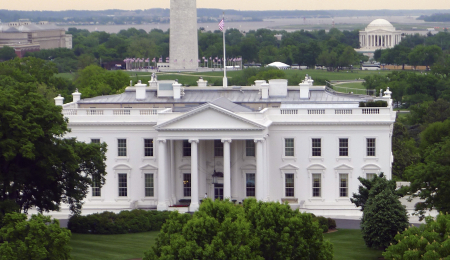 Attempt is to make democracy more fully functional and representative. A view of the White House.