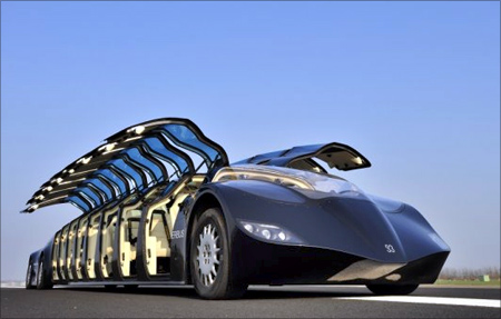 The 23-seater Superbus that travels at a speed of 250 kms/hour.