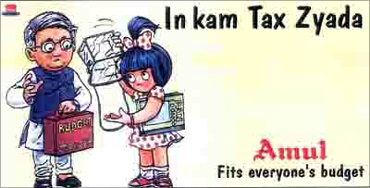 Amul advertisement on Budget.