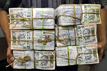 Indian rupee notes.