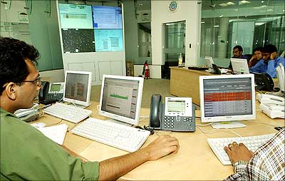 A Wipro employee at work.