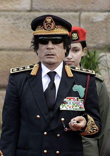 Libyan ruler Muammar Gaddhafi