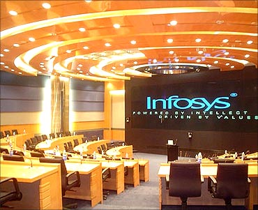 At the Infosys campus in Mysore.