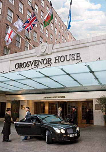 Grosvenor House hotel on Park Lane in Central London.