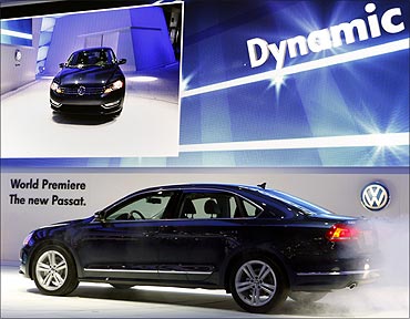The new Volkswagen Passat is introduced at the North American International Auto show in Detroit.