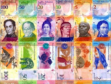 Venezuela currency.