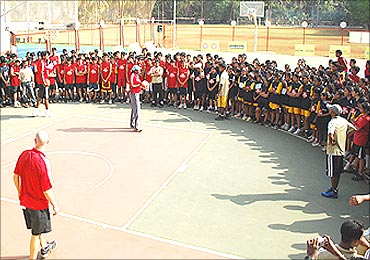 Mahindra and National Basketball Association promote the sport.