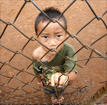 A child in Thailand.