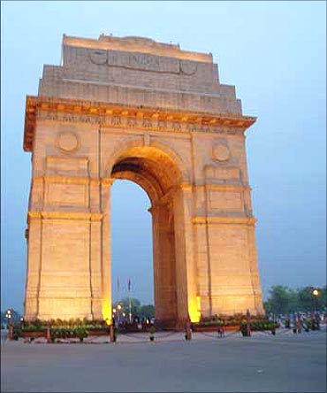 The India Gate in New Delhi.