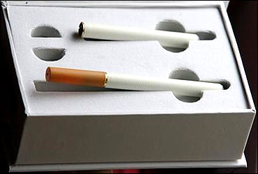 A package of e-cigarette is displayed.