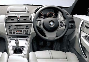 The dashboard of BMW X3.