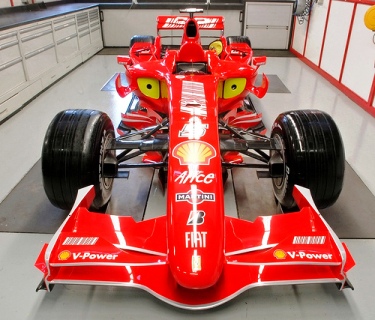 A Ferrari F1 car.