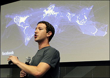 Facebook CEO Mark Zuckerberg speaks during a news conference.