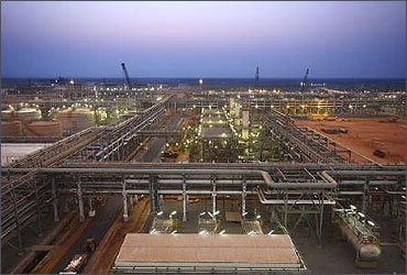 Reliance Industries' KG-D6 facility located in Andhra Pradesh.