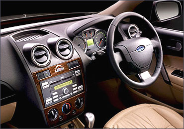 Interior view of Ford Fiesta.