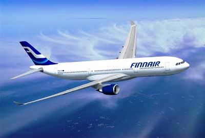 A Finnair aircraft.