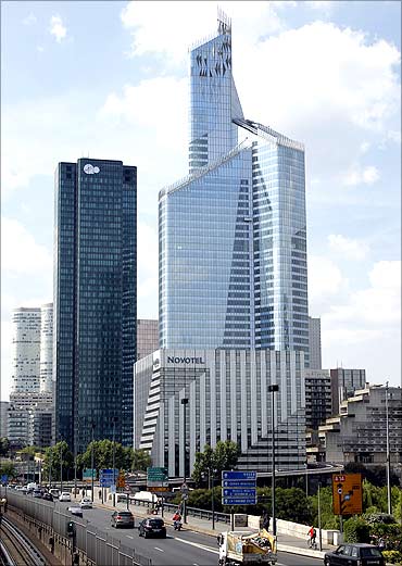 First Tower, France's tallest skyscraper which measures 231 metres (757 feet), is seen in the business district of La Defense, near Paris.