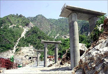 View of Anji Khad Bridge site.