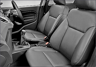Front seats of Ford Fiesta.