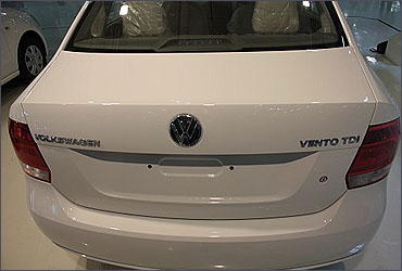 Rear view of Vento.