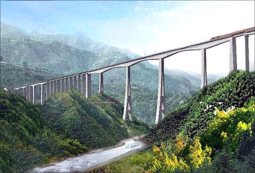 Caijiagou Railway Viaduct.