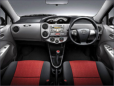 Dashboard of Toyota Etios.