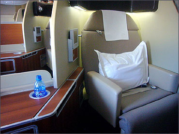 Qantas First Class suite on the A380.