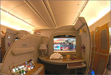 First Class suite on a Boeing 777-200LR.