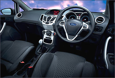 The interior of the new Ford Fiesta.