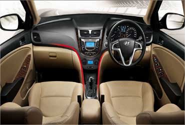 The interior of the new Hyundai Verna.