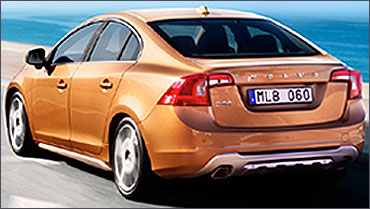 Rear view of Volvo S60.