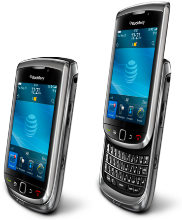 RIM's Torch phones face competition from iPhones and Samsung's Galaxy series.