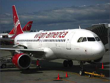 Air Colbert, the aircraft used in Virgin America's inaugural flight.