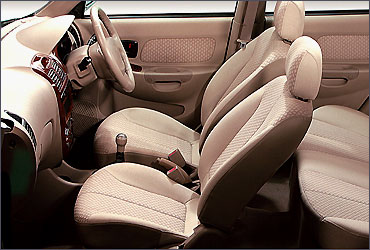 Interior view of Hyundai Accent Executive.