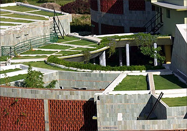 Roof top garden to reduce heat.